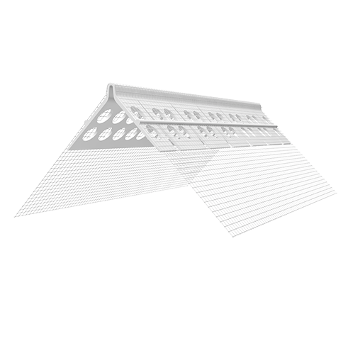 Ejot arkinis kampinis PVC profilis su tinkleliu 100x150mm 2,5m